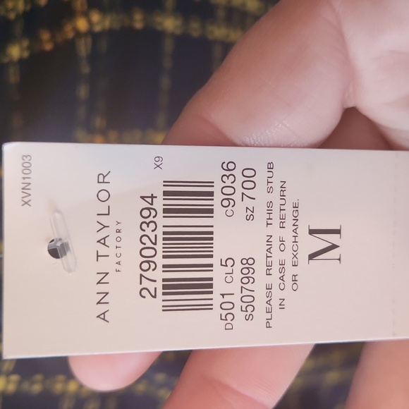 Ann Taylor Factory Navy and Yellow Bouse - Size M - Picture 3 of 3